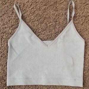 Mint seamless ribbed cropped cami top from Garage Clothing